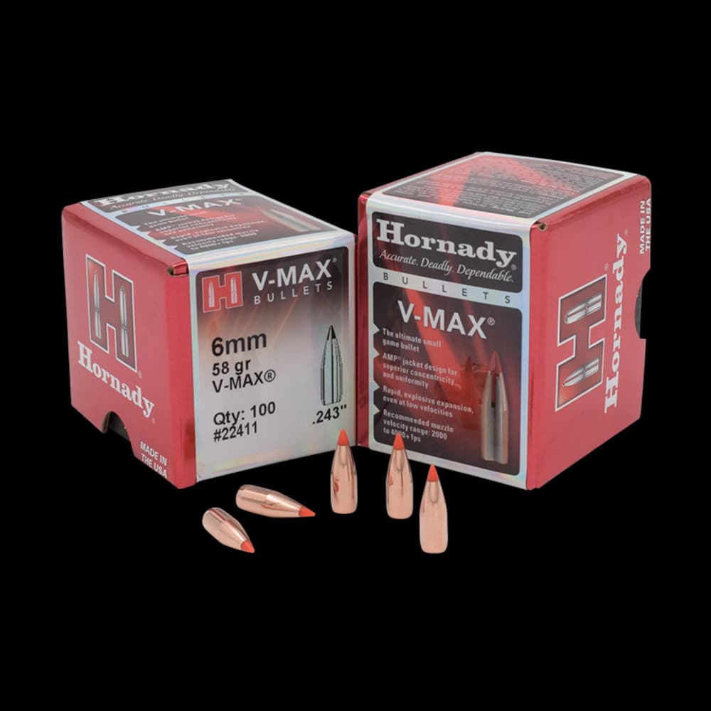 Product Image of Hornady 6Mm 58Gr V-Max (100)