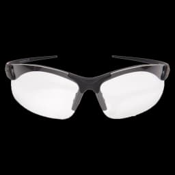 Image of Sharp Edge Thin Temple Soft Touch Black/Clear Shooting Glasses