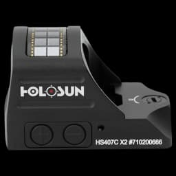 Image of Holosun 407C X2 - 2 MOA Red Dot Solar Powered Reflex Sight