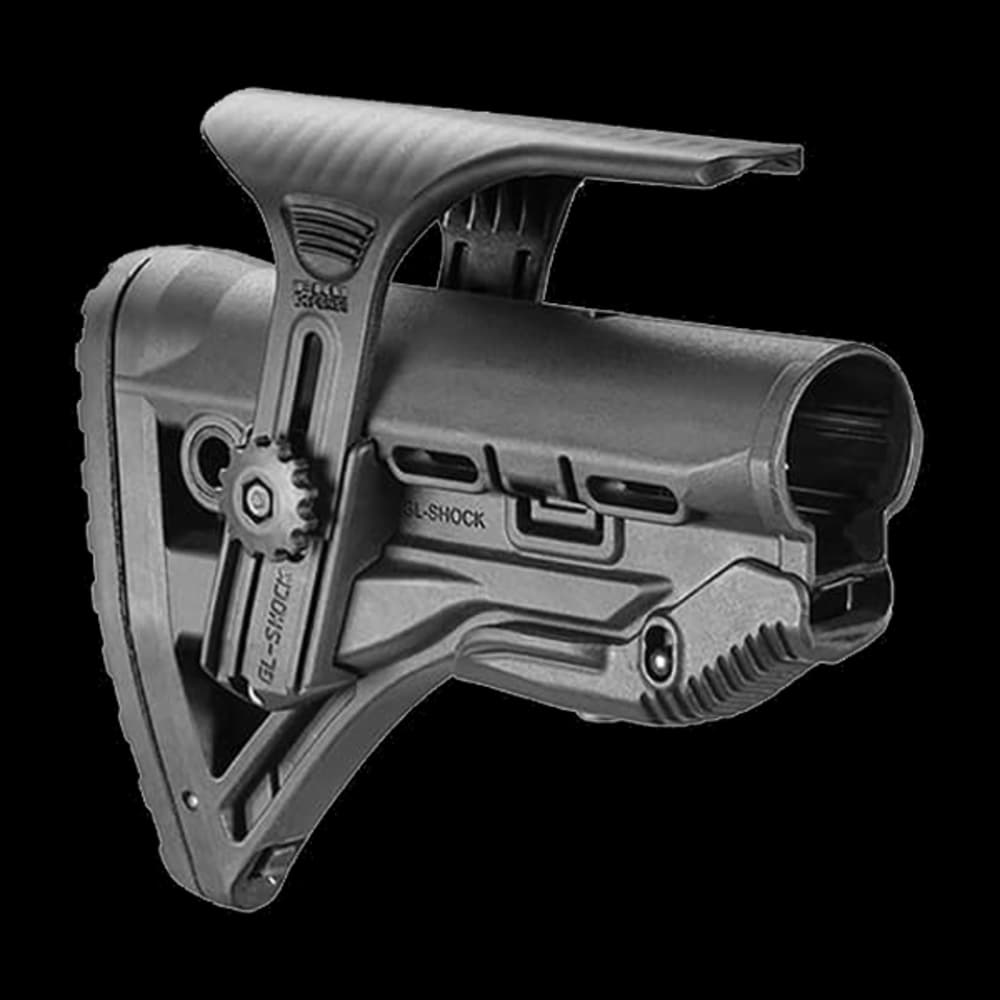 Product Image of FAB Defense GL Shock Collapsible AR15 Buttstock With Cheekriser Black