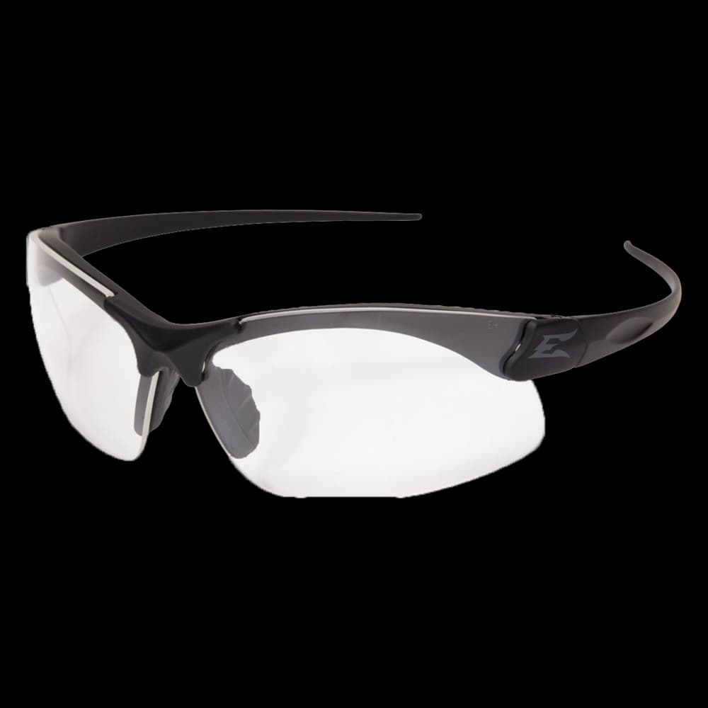 Product Image of Sharp Edge Thin Temple Soft Touch Black/Clear Shooting Glasses