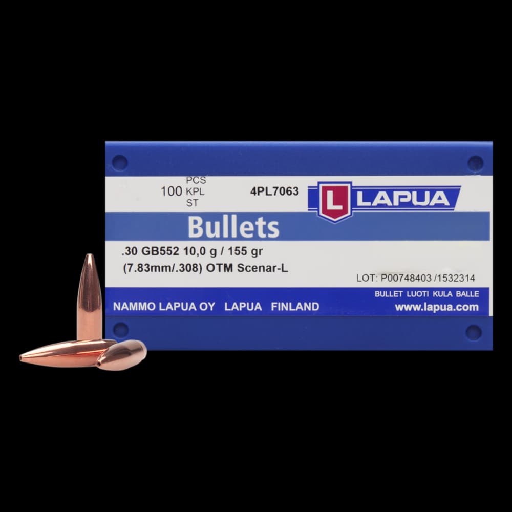 Product Image of Lapua Scenar L 308 Cal 155gr HPBT Bullets