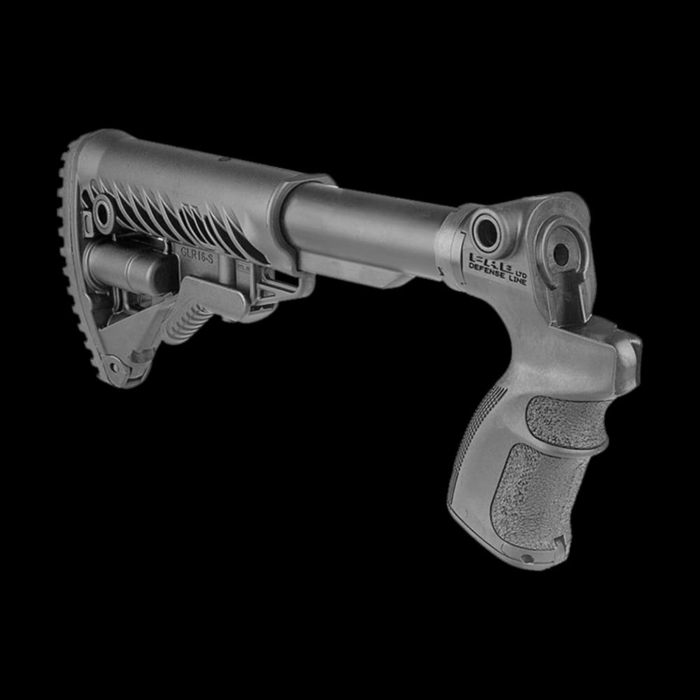 Product Image of FAB Defense Mossberg 500 Solid Piece Pistol Grip Stock Black