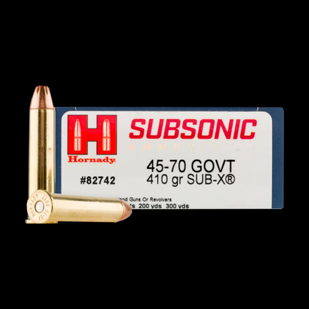 Product Image of Hornady 45-70 Gov 410Gr Sub-X Subsonic