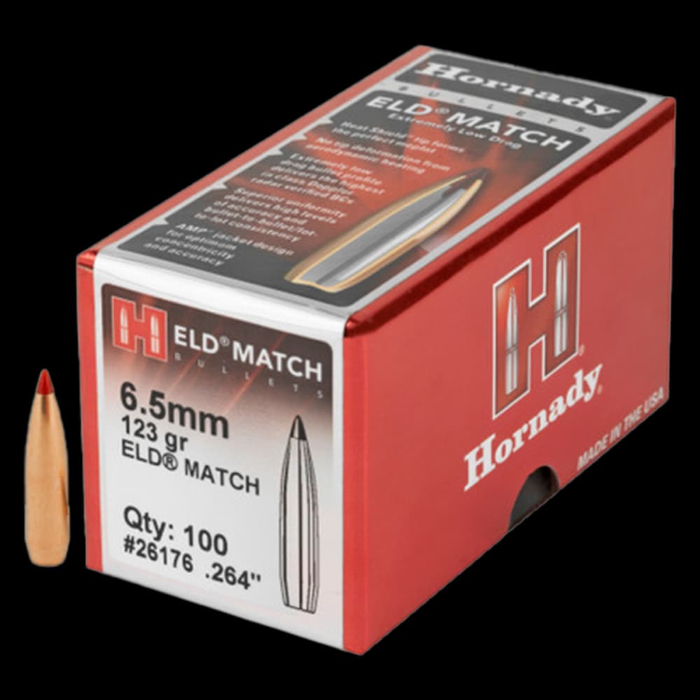 Product Image of Hornady Eld Match 6.5Mm 123Gr Bullets (100)