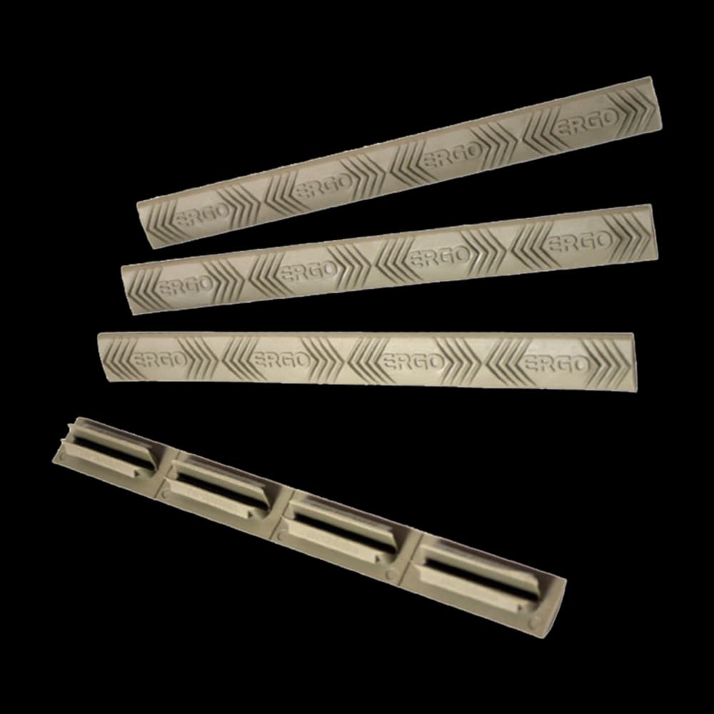 Product Image of Ergo Modular Wedgelok Rail Covers M-Lok (4 Pack) Dark Earth