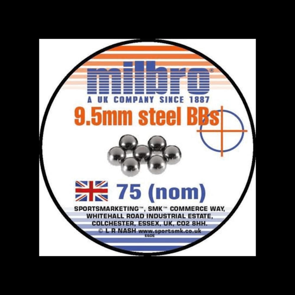 Product Image of Milbro 9.5 mm Steel Slingshot BB (Bag of 75)