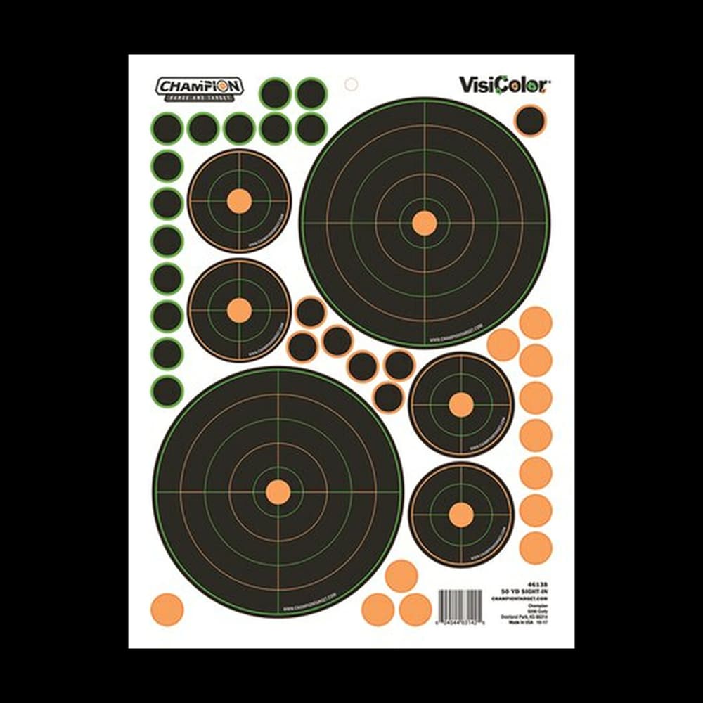 Product Image of Champion Visicolour 50 Yard Sight-In Targets (5 Pack)