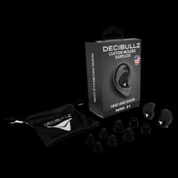 Image of Decibullz Custom Moulded Reusable Ear Plugs Black