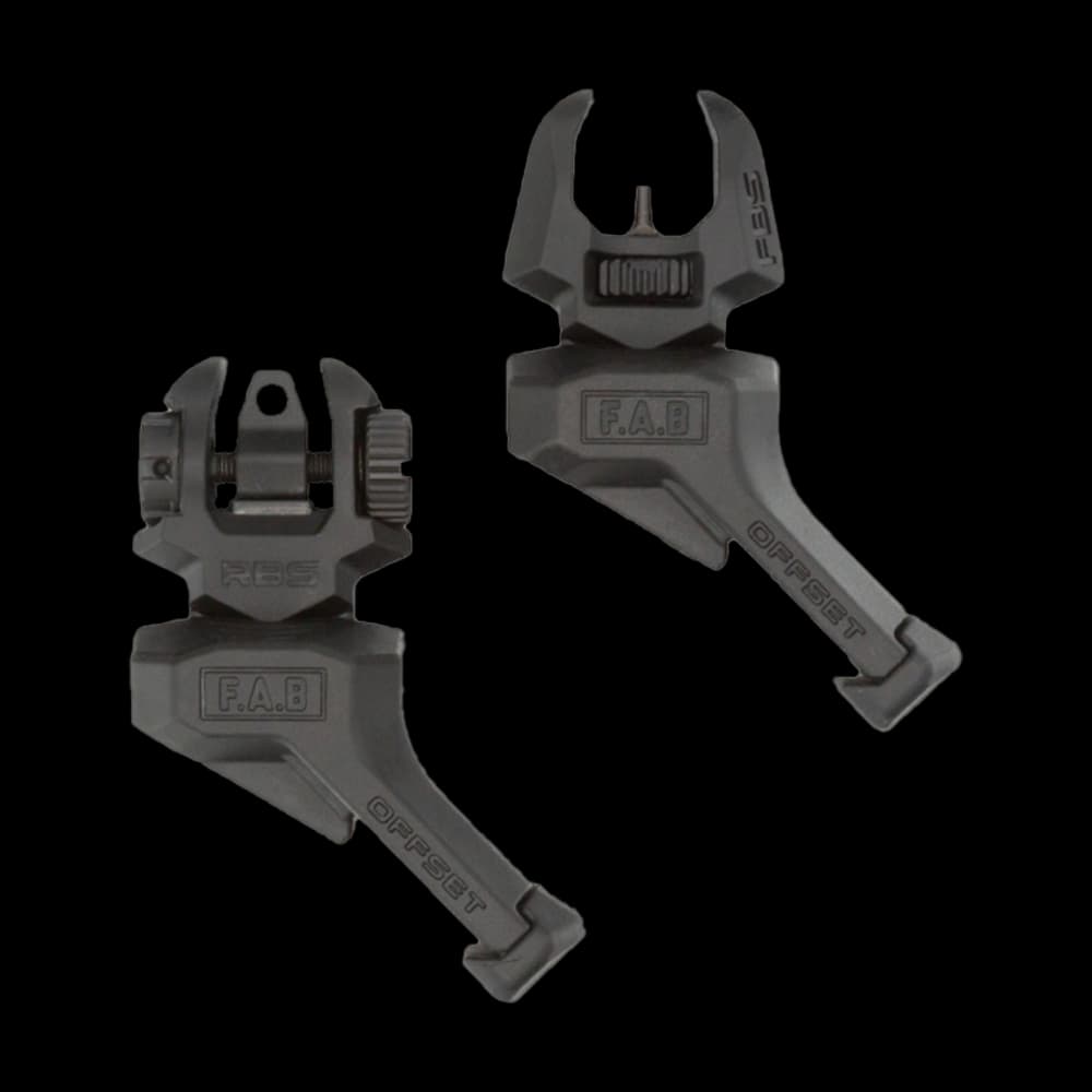 Product Image of FAB Defense Front And Rear Offset Folding Sights Black