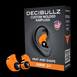 Image of Decibullz Custom Moulded Reusable Ear Plugs Orange