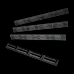 Image of Ergo Modular Wedgelok Rail Covers M-Lok (4 Pack) Black