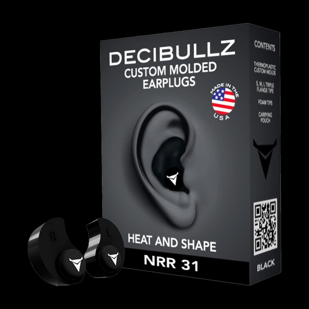 Product Image of Decibullz Custom Moulded Reusable Ear Plugs Black