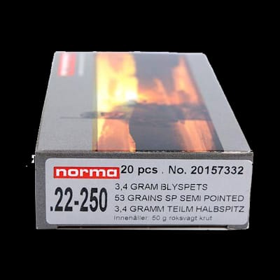 Buy Norma 22-250 Rem 53G Sp at Shooting Supplies