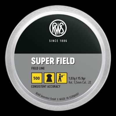 Buy RWS Super Field .22 5.52 mm Pellets at Shooting Supplies
