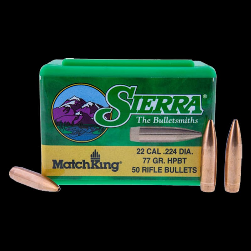 Buy Sierra .224 77G Matchking HPBT Bullets (50) at Shooting Supplies