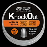 JSB Knockout Slugs MKII .22cal .216 25.39Gr 5.49 mm (200)