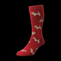 Hound Shooting Socks Red