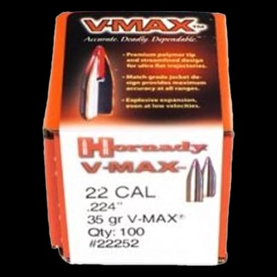 Buy Hornady V Max .224 35Gr Bullets (100) at Shooting Supplies