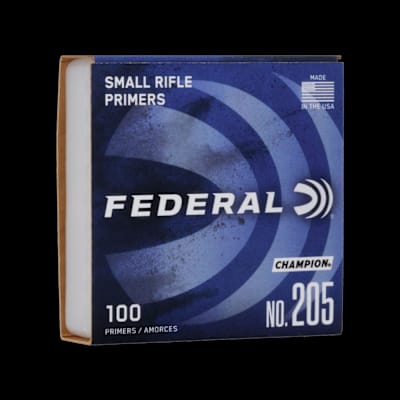 Buy Federal Champion Small Rifle Primers 205 (100 Pack) at Shooting Supplies