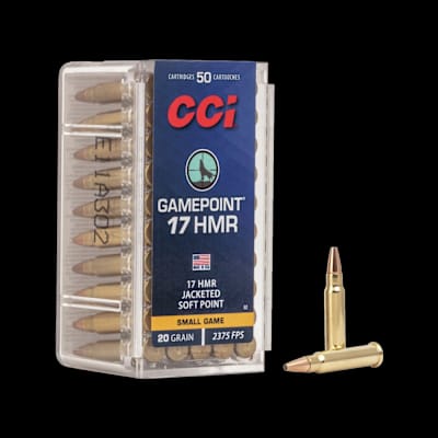 Buy CCI Gamepoint .17 HMR 20gr Soft Point at Shooting Supplies