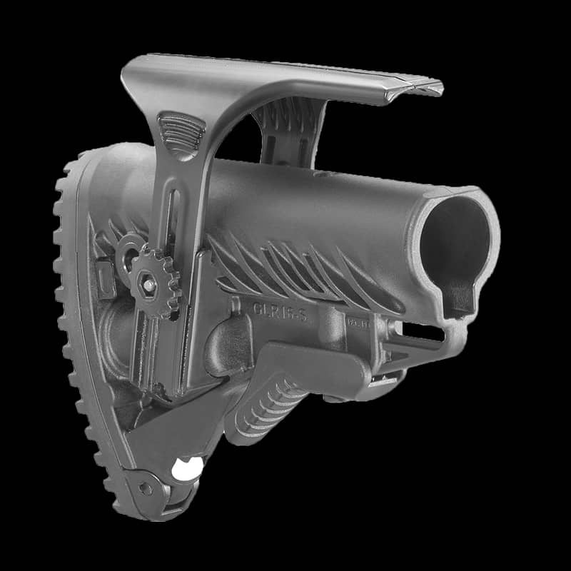 FAB Defense GLR16 Collapsible Buttstock With Cheekriser Black - Image 1