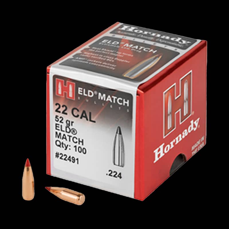 Hornady .224 52gr ELD (100) - Image 1