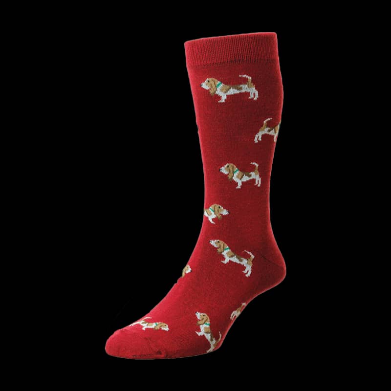 Hound Shooting Socks Red - Image 1