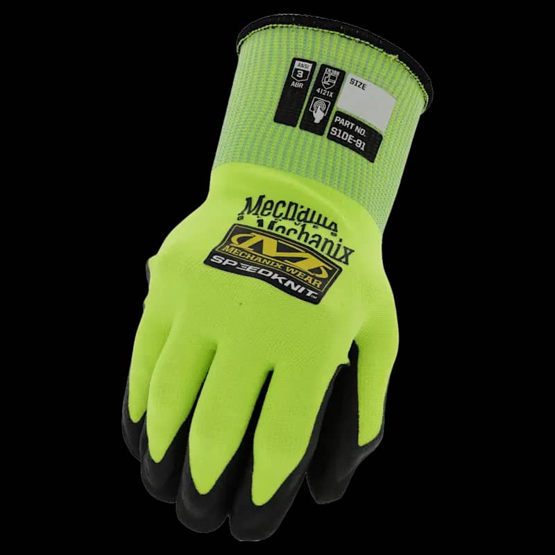 Mechanix Wear Speedknit Hi-Viz Gloves Fluorescent Yellow X-Large - Image 1