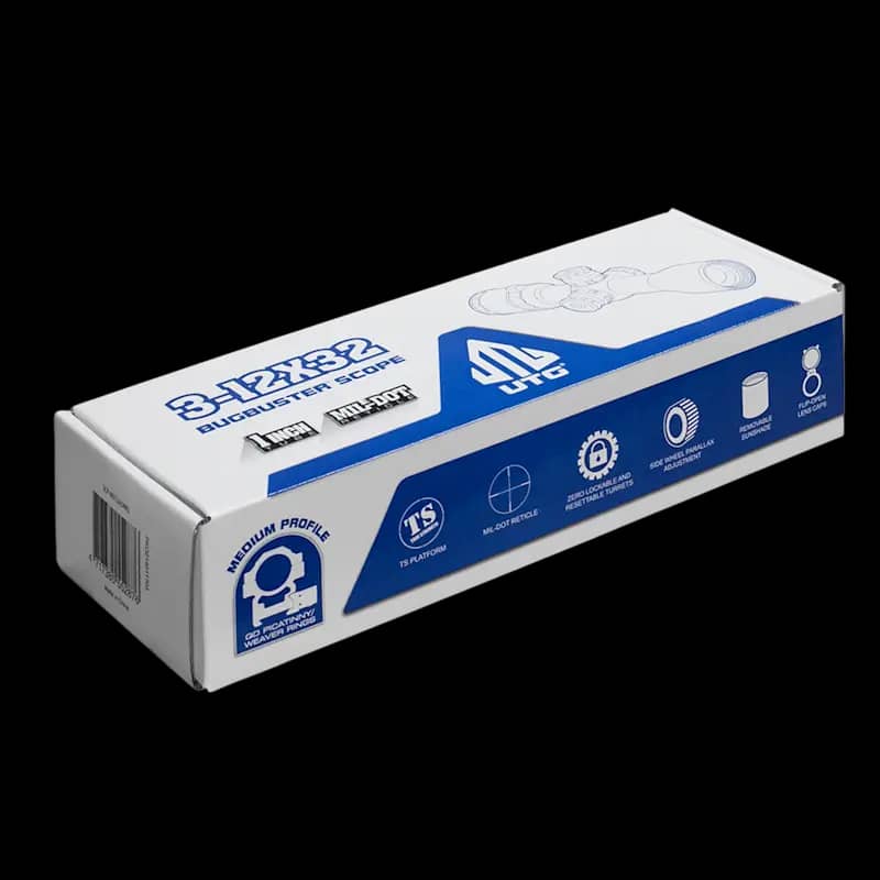 UTG Bug Buster 3-12x32 SF MD With Picatinney Rings - Image 6